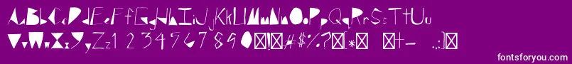 BlockedRegular Font – White Fonts on Purple Background