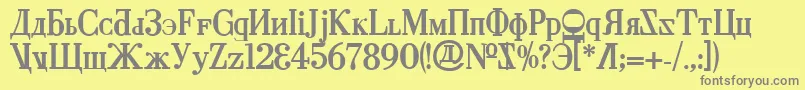 Cyberv2b Font – Gray Fonts on Yellow Background