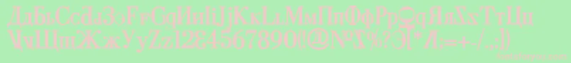 Cyberv2b Font – Pink Fonts on Green Background