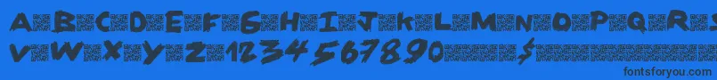 Dirtycoal Font – Black Fonts on Blue Background