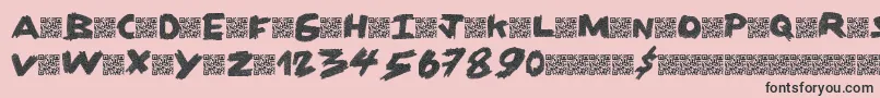 Dirtycoal Font – Black Fonts on Pink Background