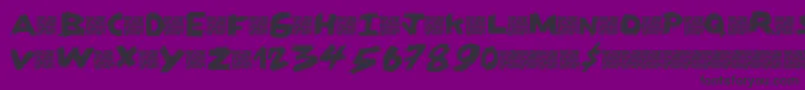 Dirtycoal Font – Black Fonts on Purple Background