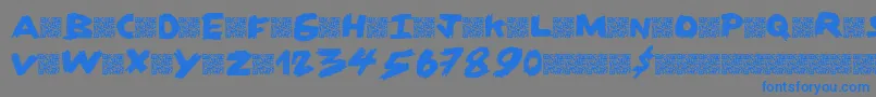 Dirtycoal Font – Blue Fonts on Gray Background