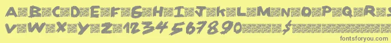 Dirtycoal Font – Gray Fonts on Yellow Background