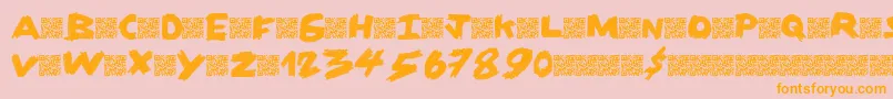 Dirtycoal Font – Orange Fonts on Pink Background
