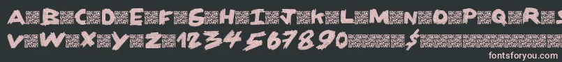 Dirtycoal-Schriftart – Rosa Schriften auf schwarzem Hintergrund