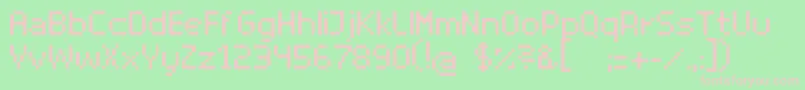 Superhelrg Font – Pink Fonts on Green Background