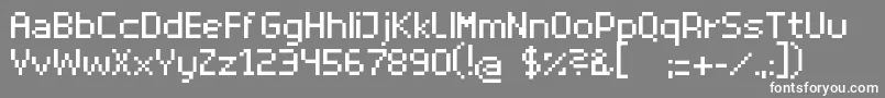 フォントSuperhelrg – 灰色の背景に白い文字