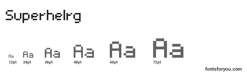 Superhelrg Font Sizes