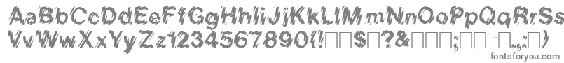 フォントVanish1 – 白い背景に灰色の文字