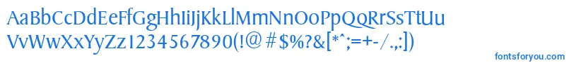 Police SydneyserialLightRegular – polices bleues sur fond blanc