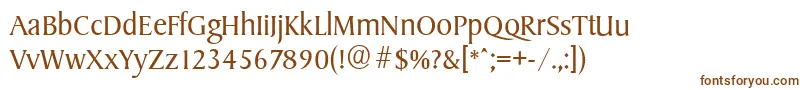 SydneyserialLightRegular Font – Brown Fonts on White Background