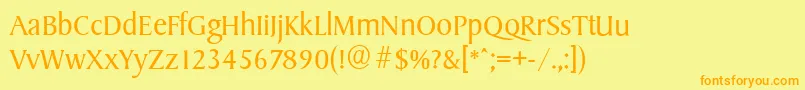 fuente SydneyserialLightRegular – Fuentes Naranjas Sobre Fondo Amarillo