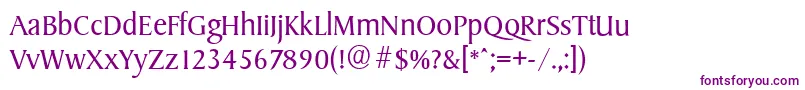 SydneyserialLightRegular Font – Purple Fonts on White Background