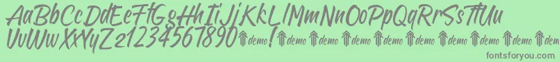 Sheptember Font – Gray Fonts on Green Background