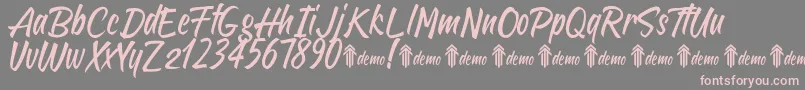 Sheptember-Schriftart – Rosa Schriften auf grauem Hintergrund