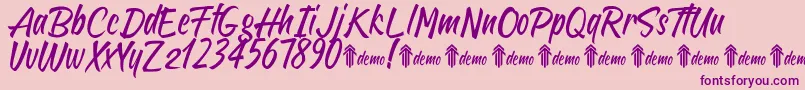 Sheptember-Schriftart – Violette Schriften auf rosa Hintergrund