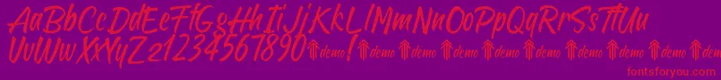 Sheptember Font – Red Fonts on Purple Background