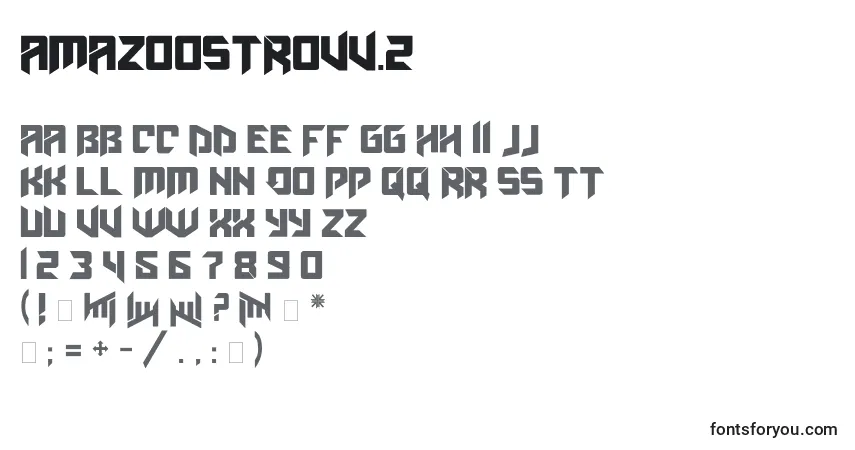 A fonte Amazoostrovv.2 – alfabeto, números, caracteres especiais