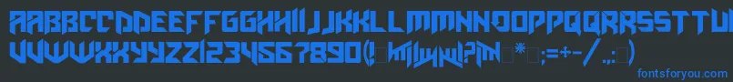 Amazoostrovv.2 Font – Blue Fonts on Black Background