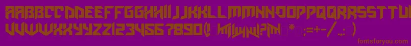 Amazoostrovv.2 Font – Brown Fonts on Purple Background