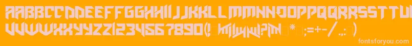 Amazoostrovv.2 Font – Pink Fonts on Orange Background