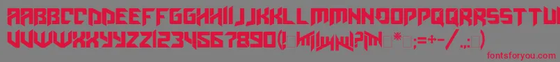 Amazoostrovv.2 Font – Red Fonts on Gray Background