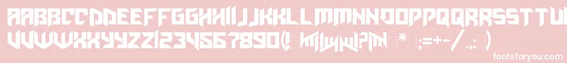 フォントAmazoostrovv.2 – ピンクの背景に白い文字