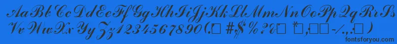 AdherebRegular Font – Black Fonts on Blue Background