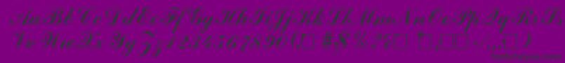 フォントAdherebRegular – 紫の背景に黒い文字
