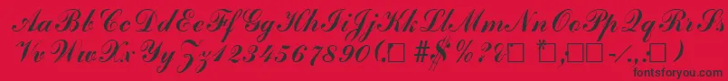 Fonte AdherebRegular – fontes pretas em um fundo vermelho