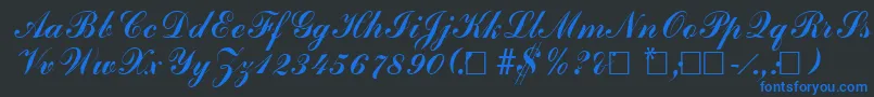 AdherebRegular Font – Blue Fonts on Black Background