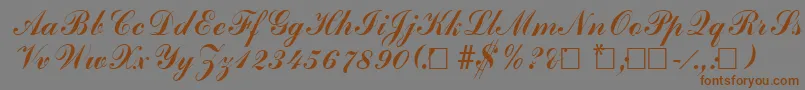 AdherebRegular Font – Brown Fonts on Gray Background