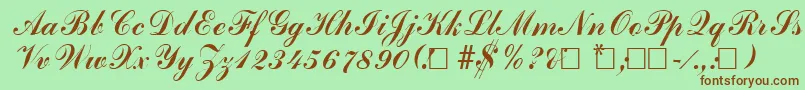 AdherebRegular Font – Brown Fonts on Green Background