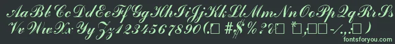 AdherebRegular Font – Green Fonts on Black Background