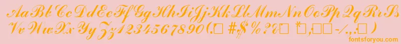AdherebRegular Font – Orange Fonts on Pink Background