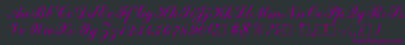 AdherebRegular Font – Purple Fonts on Black Background