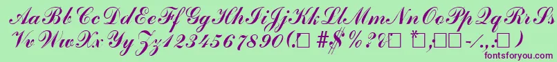 AdherebRegular Font – Purple Fonts on Green Background