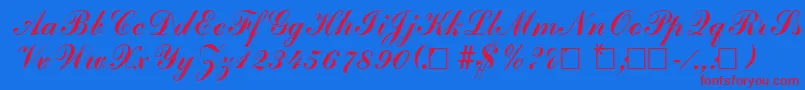 AdherebRegular-Schriftart – Rote Schriften auf blauem Hintergrund