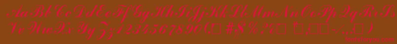 AdherebRegular Font – Red Fonts on Brown Background