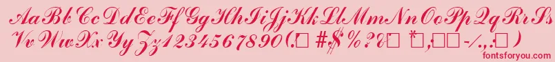 AdherebRegular Font – Red Fonts on Pink Background