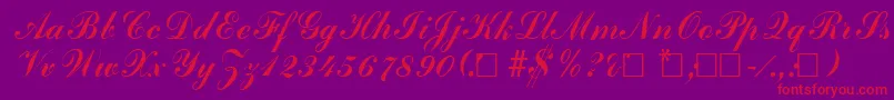 AdherebRegular-Schriftart – Rote Schriften auf violettem Hintergrund