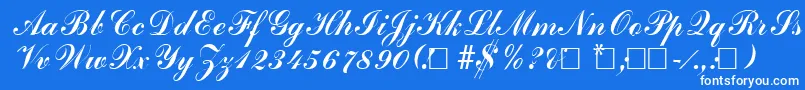 AdherebRegular Font – White Fonts on Blue Background