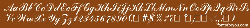 AdherebRegular Font – White Fonts on Brown Background