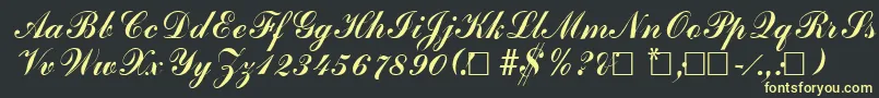 AdherebRegular Font – Yellow Fonts on Black Background