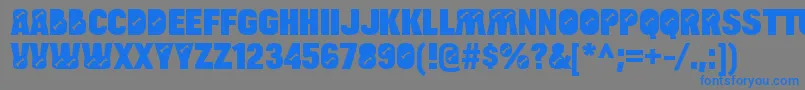 BulltoadboneRegular Font – Blue Fonts on Gray Background