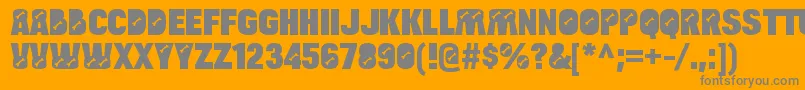 BulltoadboneRegular Font – Gray Fonts on Orange Background