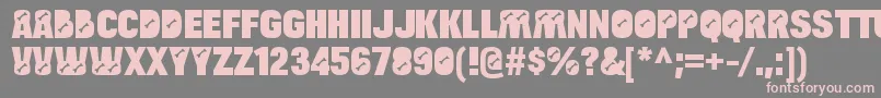 BulltoadboneRegular Font – Pink Fonts on Gray Background