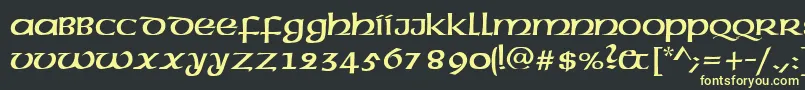 Americanuncd Font – Yellow Fonts on Black Background
