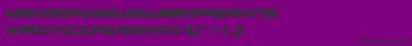 Flyingleatherv2cond Font – Black Fonts on Purple Background